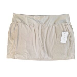 ATHLETA Soho Skort 24 Beige Athletic Golf Tennis Skirt Built-In Shorts NWT